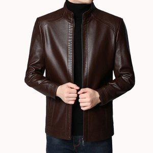 Genuine Cow Skin Leather <b>Jacket</b> Men <b>Slim</b> <b>Fit</b> Regular Coat Hooded Stand Collar Front Logo Vintage Varsity <b>Jacket</b> - Product Image 1