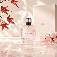 Flacon de parfum de luxe personnalisé de 50 ml, rechargeable, sérigraphié, logo bronzé, flacon de parfum vide portable