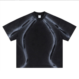 Camiseta de Hombre al por Mayor con Efecto Desgastado por el Sol, Personalizada, Estampado Digital, 100% Algodón Pesado, Estilo Urbano - Product Image 1