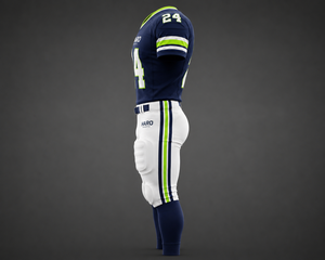 Ensemble d'uniformes de football américain sur mesure de qualité supérieure, maillot de football sublimé avec pantalon de football intégré - Product Image 3