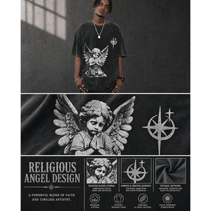 Graphic Tees Men Acid Washed <b>Y2K</b> Gothic Vintage Streetwear Cotton T-<b>Shirt</b> | Oversized <b>Shirt</b> Men,Black Graphic Tee,Graphic <b>Shirts</b> - Product Image 4