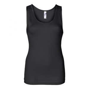 Camiseta sin mangas de punto con cuello redondo para mujer, color blanco, informal, de color liso, longitud regular - Product Image 6