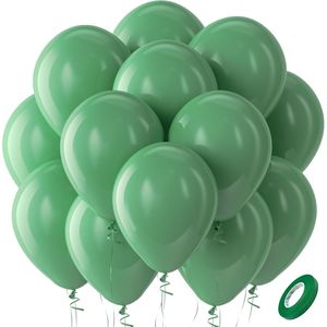 Palloncini in Lattice Verde Salvia da 12 Pollici, Confezione da 100, per Feste a Tema Giungla, Safari, Addio al Nubilato, Matrimoni e Celebrazioni - Product Image 1
