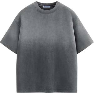 Camisetas Oversize Lisas de Algodón 100% con Lavado Ácido, Estilo Vintage, de Alta Calidad, con Logotipo Personalizado para Streetwear - Product Image 6