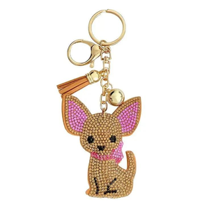 Export Quality Classic Fabric Adjustable Cocktail Glass <b>Keychain</b> Stone Embellishments Martini Drink Embroidered Bags Keychains - Product Image 6