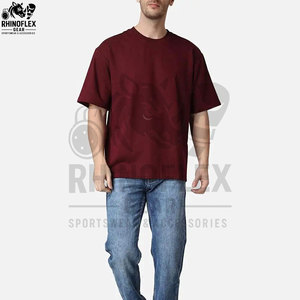 T-shirt Homme Oversize 100% Coton Personnalisé Motif Uni Grande Taille Coupe Droite 180 Grammes Respirant - Product Image 4