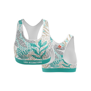 Sujetador deportivo tipo racerback para mujer con estampado geométrico, soporte medio, lo último en ropa deportiva transpirable 2026 - Product Image 6