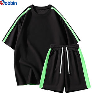 Ensemble streetwear d'été personnalisé pour homme – T-shirt et short délavés à l'acide de haute qualité, grandes tailles, mode urbaine jeune - Product Image 3