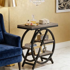 Tavolino Laterale con Ripiano Portaoggetti Come Tavolino da Tè, Caffè o Snack, Categoria Prodotti Tavoli Console - Product Image 2