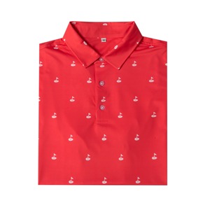 High Quality Luxury Soft 4 Way Stretch Print Quick Dry 88% Polyester 12% Spandex Moisture Wicking Knit Premium Golf Polo Shirts - Product Image 3