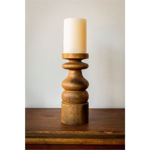 Juego de Portavelas de Madera de Mango Rústico Hecho a Mano, Candelabros Decorativos de Madera para Centro de Mesa de Boda o Decoración de Casa de Campo - Product Image 4
