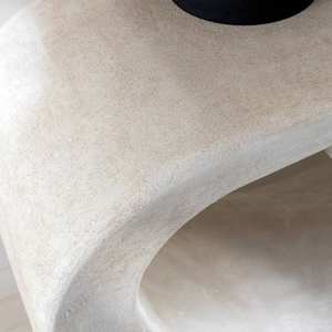 Table console en bois effet béton blanc Vandana Elara Aston - Product Image 5