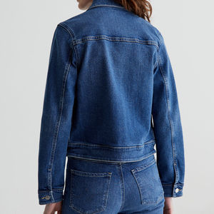 Chaqueta vaquera transpirable personalizada para mujer, venta al por mayor, ropa exterior informal de moda, chaqueta de manga larga para damas, chaqueta vaquera transpirable - Product Image 2