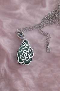 Collier pendentif en forme de larme style jade vert, plaqué or, argent sterling, vintage, minimaliste, bijoux de fiançailles, cadeau pour elle - Product Image 6