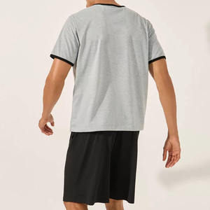 Ensemble décontracté deux pièces personnalisé pour l'entraînement, t-shirt et short unisexe, vêtements d'été, ensemble vierge deux pièces t-shirt et short - Product Image 5