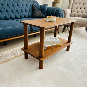 Table basse en bois massif, modèle 2026, la plus vendue, style moderne, avec étagère de rangement, pour salon, mobilier de maison - Product Image 1