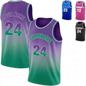Camiseta de Baloncesto Personalizada con Degradado, Unisex, Malla Transpirable, Impresión Sublimada, para Adultos, Todas las Temporadas - Product Image 6
