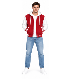 Veste universitaire haut de gamme, veste Letterman personnalisée, corps en laine, manches en cuir, poignets côtelés, veste de baseball universitaire, fournisseur OEM ODM - Product Image 5