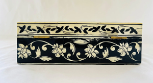Premium Bone Inlay <b>Trinket</b> <b>Box</b> Handcrafted Wooden Jewelry Organizer with Moroccan Floral Pattern for Dressing Table - Product Image 2