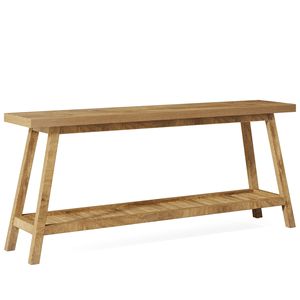 Consolle a 2 livelli in stile rustico per ingresso o divano - Tavoli consolle resistenti - Product Image 5