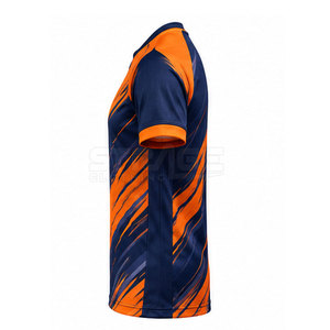 เสื้อทีมฝึกซ้อม ผ้าโพลีเอสเตอร์ 100% ระบายอากาศ แห้งเร็ว น้ำหนักเบา ซับเหงื่อ เป็นมิตรกับสิ่งแวดล้อม คอวี ปรับแต่งได้ สำหรับฟุตบอล - Product Image 5