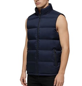 Dernier design – Blouson matelassé sans manches à capuche pour homme, en toile, avec logo frontal, élégant et décontracté, haute qualité, service OEM - Product Image 1
