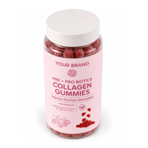 Gomitas de Colágeno Prebióticas Premium con Sabor Natural a Frambuesa, Textura Suave y Masticable, en Envase Sellado, Suplemento Dietético - Product Image 3