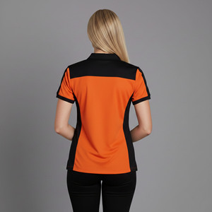 Wholesale 100% cotton Women's Polo Shirts Custom embroidered logo Breathable Short sleeve solid color comfortable ladies polo - Product Image 3