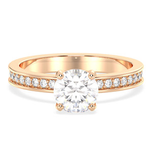 Bagues de fiançailles pour femmes REYES, design exclusif, argent sterling 925, moissanite taille brillant certifiée GRA, bijoux de haute qualité - Product Image 1