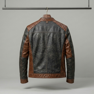 Veste en cuir pour homme style café racer, prix de gros, haute qualité, meilleur style, veste en cuir tendance pour homme - Product Image 2