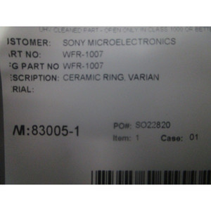 Varian Novellus 00-64782-00 <b>Ceramic</b> Clip <b>Ring</b> - Trusted Global Legacy Semiconductor Equipment and Parts at - Product Image 3