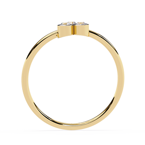 Anillo de diamantes naturales con engaste de tres piedras en bisel, oro de 18k, engaste en bisel con joyería apilable para anillos de compromiso, certificado IGI - Product Image 4