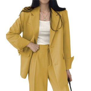 Factory Direct Sale Formal Business Pant Coat Pink Suit for Women 3 Piece Casual Fashion Wedding Office Formal Dress <b>Blazers</b> - Product Image 3