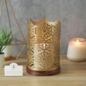 Portavelas votivo de latón, Portavelas para velas de té de latón, Copa para velas de latón, Portavelas decorativo de latón - Product Image 2