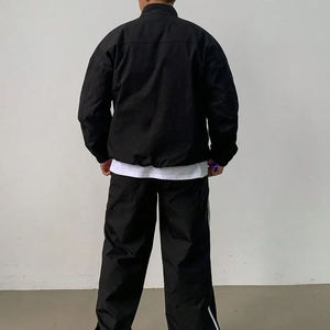 Custom Vintage Solid <b>Tracksuit</b> Windbreaker Outfits Cotton Set Suit Sport Jacket Track Zip Wind Breaker Men Pants Windproof - Product Image 4