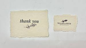 Invitations en papier imprimé à bords festonnés, papeterie de mariage artisanale sur mesure, cartes de luxe en coton, annonces d'événements artisanales - Product Image 3
