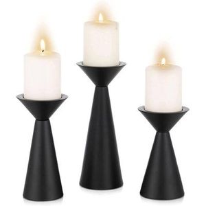 <b>Black</b> Aluminium Pillar <b>Candle</b> <b>Holder</b> Handmade Customized Metal <b>Candle</b> <b>Holder</b> For Home & Garden Christmas Decoration - Product Image 5