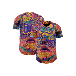 Camiseta de sublimación para hombre, uniformes y ropa de softbol, jersey de béisbol premium personalizado con botones completos, malla cosida transpirable - Product Image 3