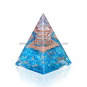 Wholesale sunshine Orgonite Blue Onyx Orgonite Pyramid chakra crystals healing for sale