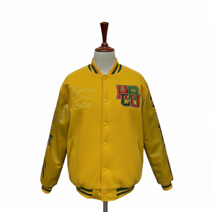 Chaquetas Varsity de Béisbol con Mangas de Cuero y Bordado Chenille, Personalizadas con Logotipo OEM, Estilo Vintage para Hombre, Precio Económico con Calefacción - Product Image 5