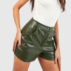 Wholesale Price Comfortable And Breathable <b>Leather</b> <b>Shorts</b> For Women 2026 New Design Solid Color Women <b>Leather</b> <b>Shorts</b> - Product Image 5