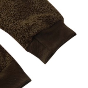 <b>Men's</b> <b>Brown</b> Fleece 100% Cotton Eco-Friendly Oversized Casual Winter Pullover Solid Color Knitted Plain Dyed - Product Image 4