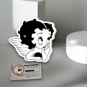 Paleta de Extensión de Pestañas Magnética Personalizada en Blanco y Negro con Diseño de Betty Boop, Nueva Paleta de Pestañas Acrílicas con Forma de Flor y Diamante, Herramientas de Belleza para Artistas - Product Image 1