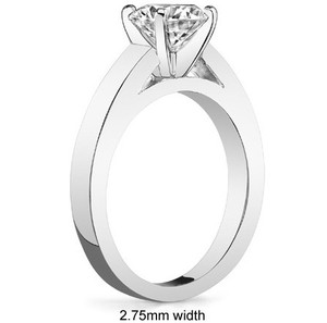 Round Cut <b>Solitaire</b> Moissanite <b>Ring</b> 925 Sterling <b>Silver</b> White Gold Plated Luxury Engagement Wedding Promise Bridal <b>Ring</b> - Product Image 2