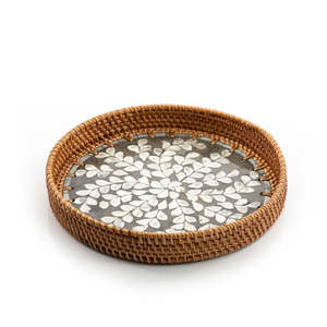 Las Mejores Bandejas de Servir de Ratán con Incrustaciones de Madreperla, Decoración de Alta Calidad y Durabilidad, Precio Atractivo para Platos y Decoración - Product Image 3