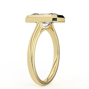 แหวนเพชรทรงรัศมี 2.59 กะรัต ทอง 14K 18K เพชรเลี้ยงในห้องปฏิบัติการ แหวนหมั้นแบบมินิมอลลิสต์ แหวนแต่งงานแบบโมเดิร์นประดับเพชรแบบเบเซล - Product Image 4