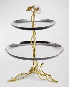 แท่นวางช็อกโกแลตโลหะสำหรับงานพิธีการ  ชั้นวางขนมหวานดีไซน์สวยงามสำหรับตกแต่งห้องจัดเลี้ยงและงานเลี้ยง - Product Image 2