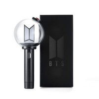 Bâton lumineux officiel BTS, modèle Ver.4 KR, design en plastique noir pour les fans de musique K-Pop coréenne, adapté à tous les âges