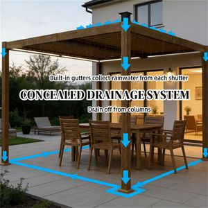 Pérgola y Gazebo para Patio Exterior Marrón - Product Image 4