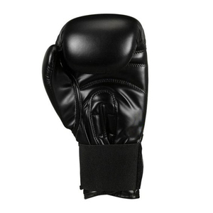 Guantes de Boxeo de Cuero Negro con Cierre de Velcro para Adultos, Equipo de Entrenamiento de Combate con Dedos Completos - Product Image 2